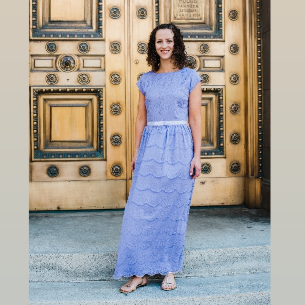 Shabby Apple Purple Alice Lace Maxi Dress